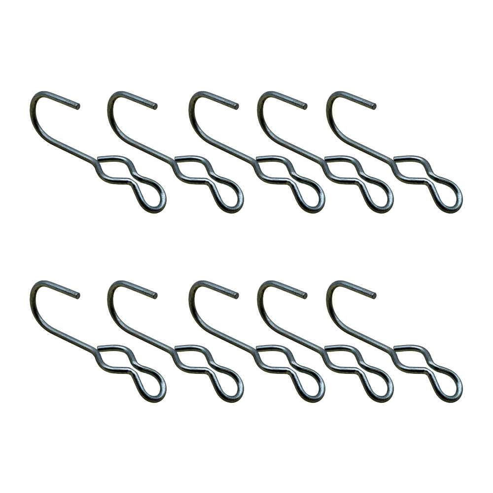 Ten Pack Set of SJ Hooks Designed For Rubber Ropes Shock Cords Cargo Control