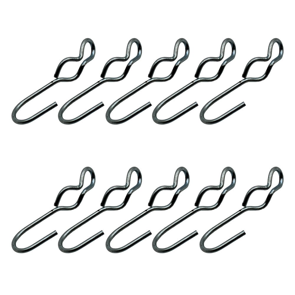 SJ Hooks 10 Piece Set Steel Construction for Rope Shock Cord Bungee Cord