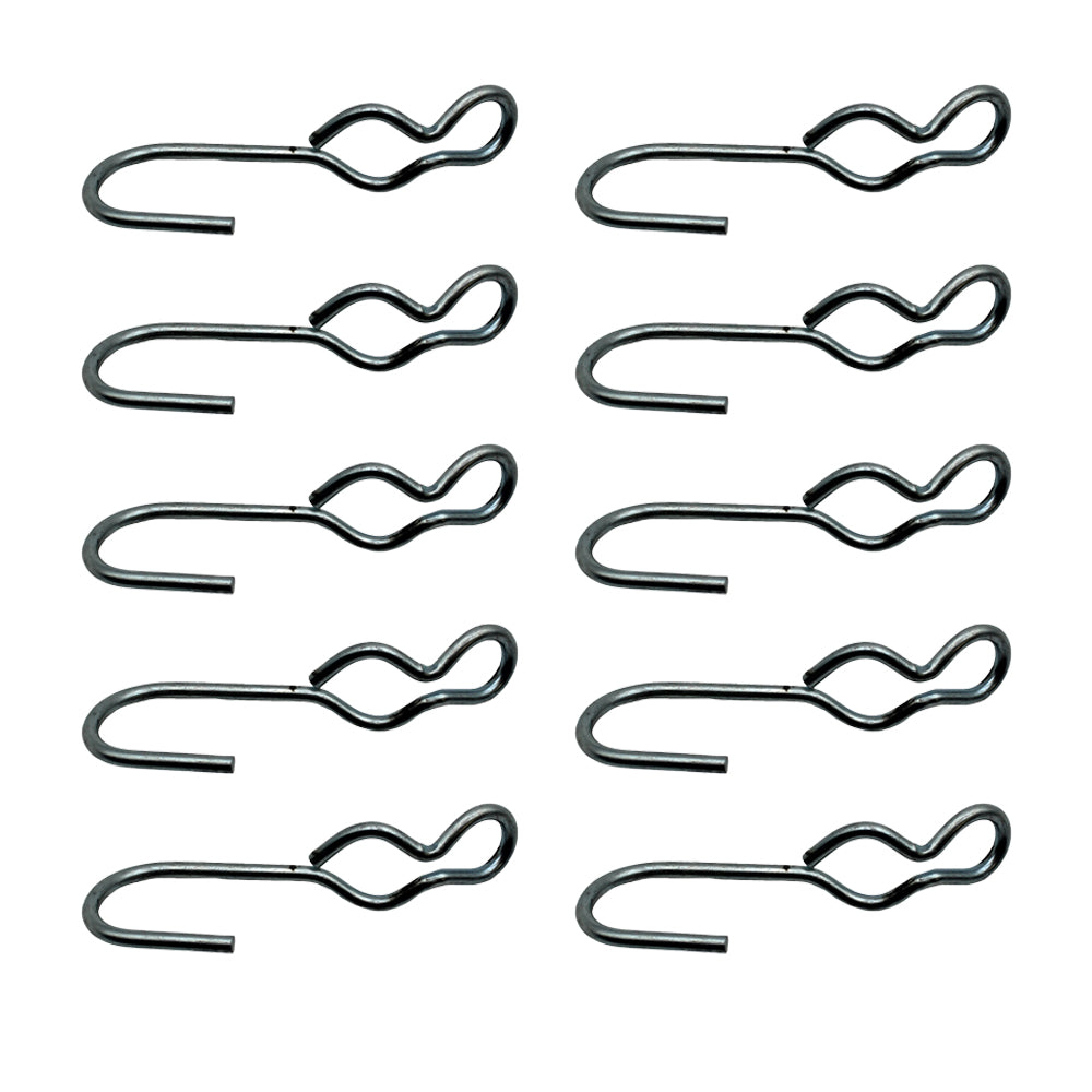 Ten Pack Set of SJ Hooks Designed For Rubber Ropes Shock Cords Cargo Control