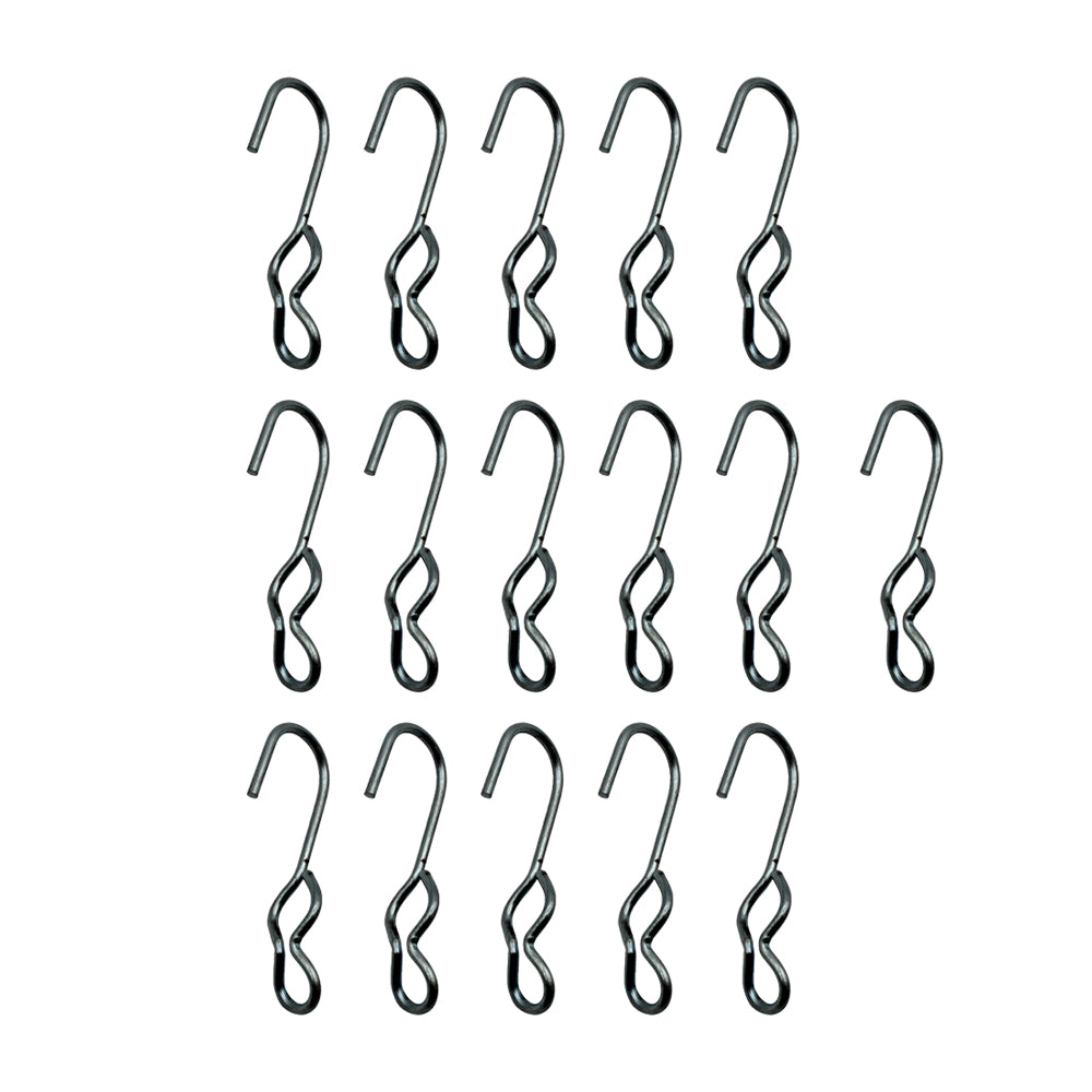 (16) SJ Hooks for Rubber Rope Shock Cord Tarp Hook Strap Tie Down Bungee Cord