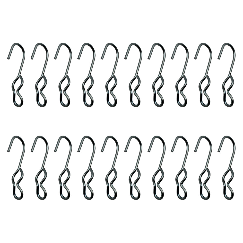 20 SJ Hooks for Rubber Rope Shock Cord Bungee Cord Tarp Strap Tie Down Hook