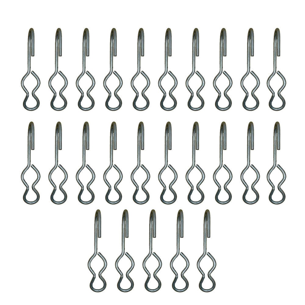 25 New SJ Hooks for Rubber Rope Shock Cord Bungee Cord Tarp Strap Tie Down Hook