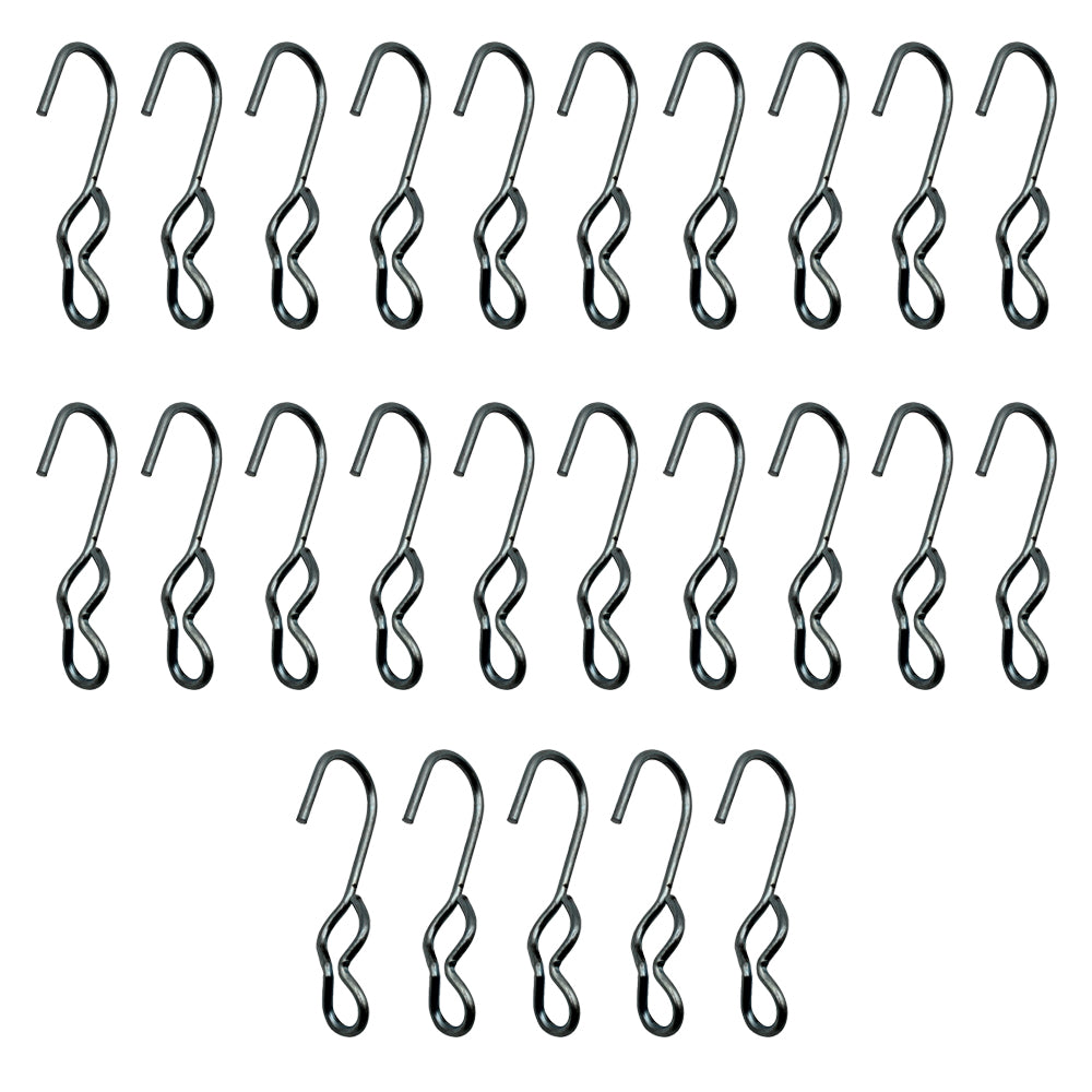 25 New SJ Hooks for Rubber Rope Shock Cord Bungee Cord Tarp Strap Tie Down Hook