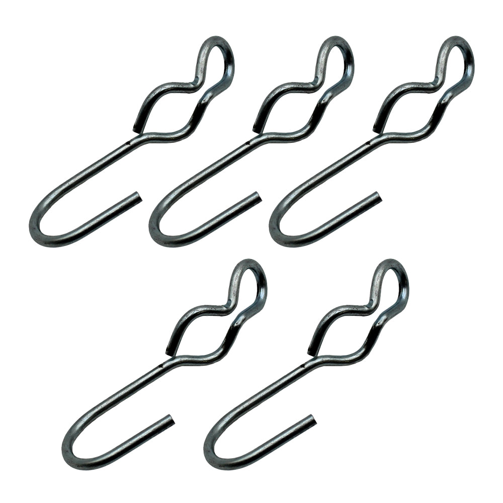 S J Hooks 5 Piece Set Steel Construction for Rope Shock Cord Bungee Cord