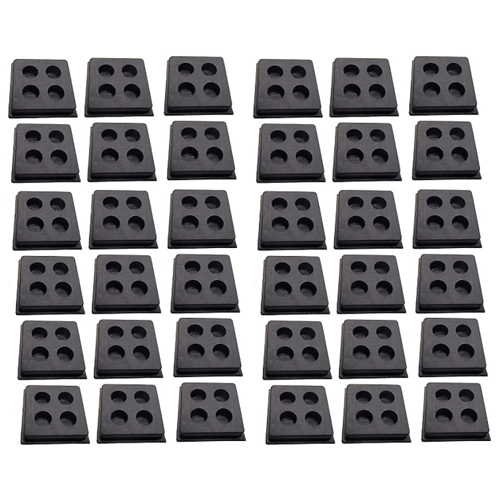 (36) Anti-Vibration Pads - Heavy Duty All Rubber Isolation Pads - 2" x 2" x 3/4"
