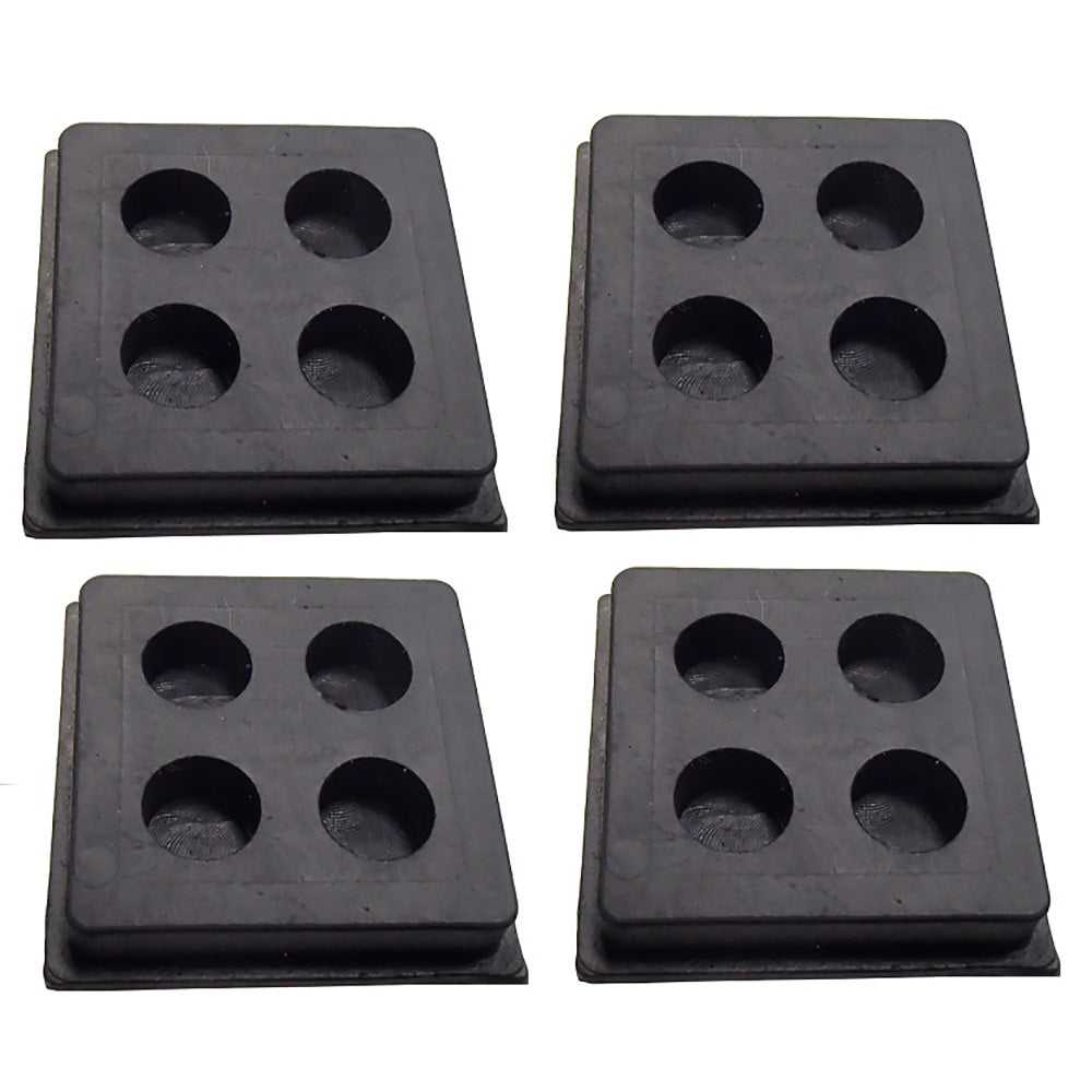 (4) Anti-Vibration Pads - Heavy Duty All Rubber Isolation Pads - 2" x 2" x 3/4"