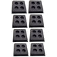 Set of (8) 2" x 2" x 3/4" Anti Vibration Heavy Duty All Rubber Isolation Pads