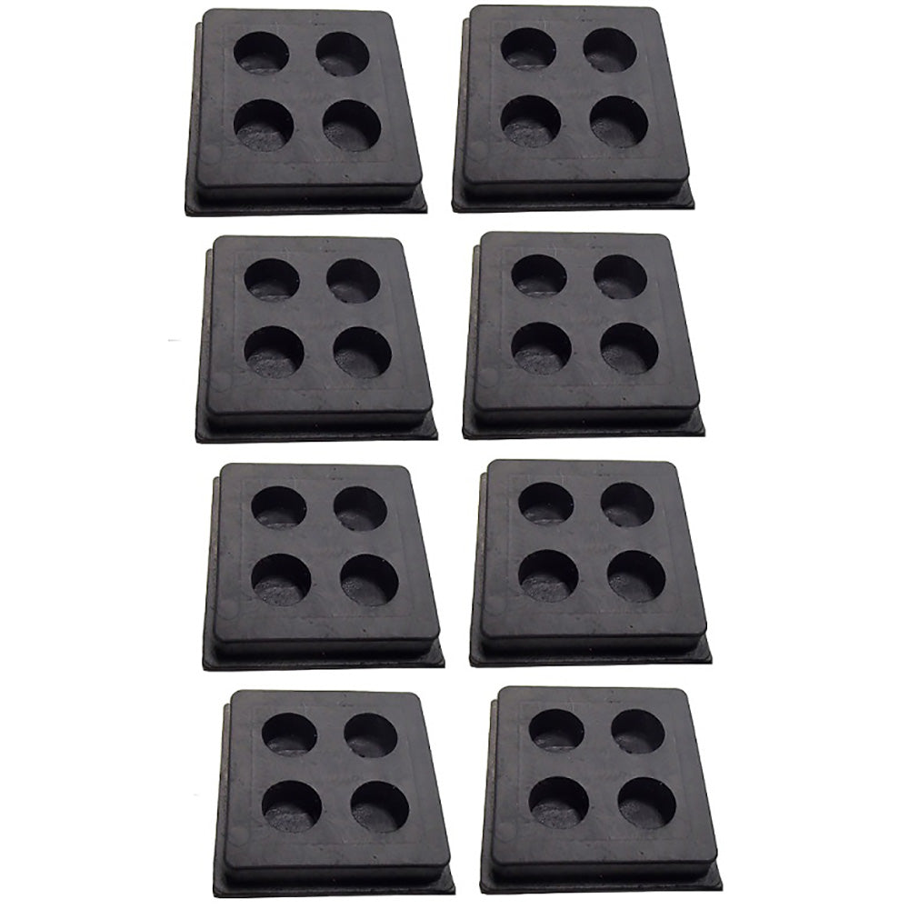 Set of (8) 2" x 2" x 3/4" Anti Vibration Heavy Duty All Rubber Isolation Pads
