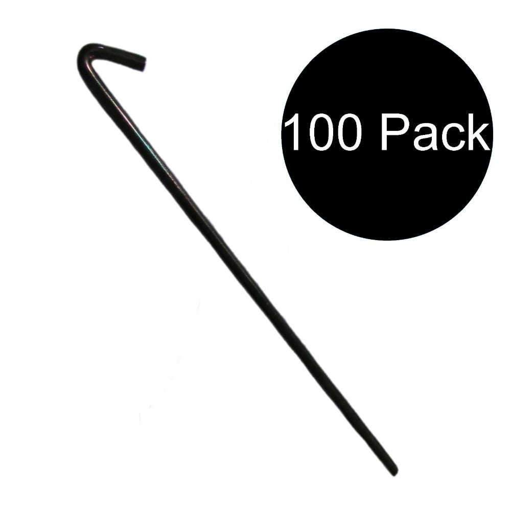 100 Steel Stakes 10" L x 5/16" Thick Anchor Tents-Landscaping-Trees & More