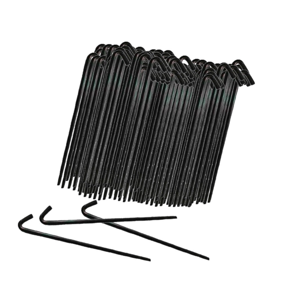(200) Heavy Duty 10" Steel Tent Garden Pegs/Stakes Premium Tree Balloon Tarp