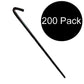 (200) Heavy Duty 10" Steel Tent Garden Pegs/Stakes Premium Tree Balloon Tarp