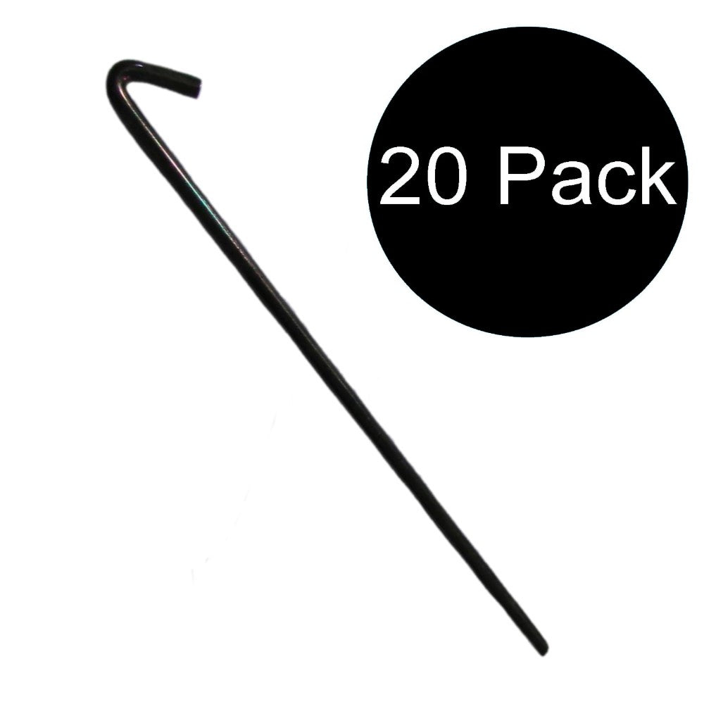 (20) Heavy Duty 10" Steel Pegs/Stakes for Tent Garden Premium Tree Balloon Tarp