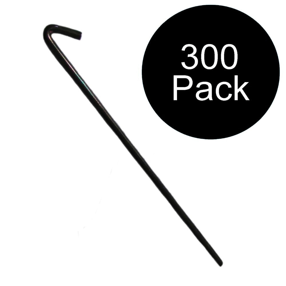 (300) 10" Steel Anchoring Stake w/ 1" Hook For Tents-Canopies-Tarps & More!