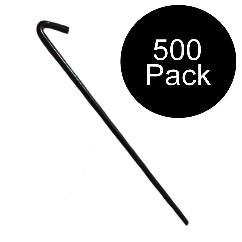 (500) 10" Steel Anchoring Stakes w/ 1" Hook For Tents-Canopies-Tarps & More!