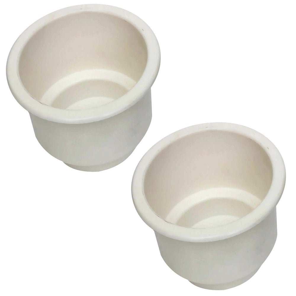 1 Plastic Cup Holder Boat RV Sofa Furniture Counsel or Poker Table White