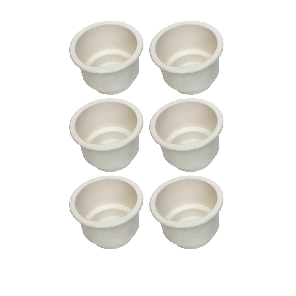 OTK20-0460_x2-KIT Qty 6: White Plastic Cup Holder
 Fits Universal Products