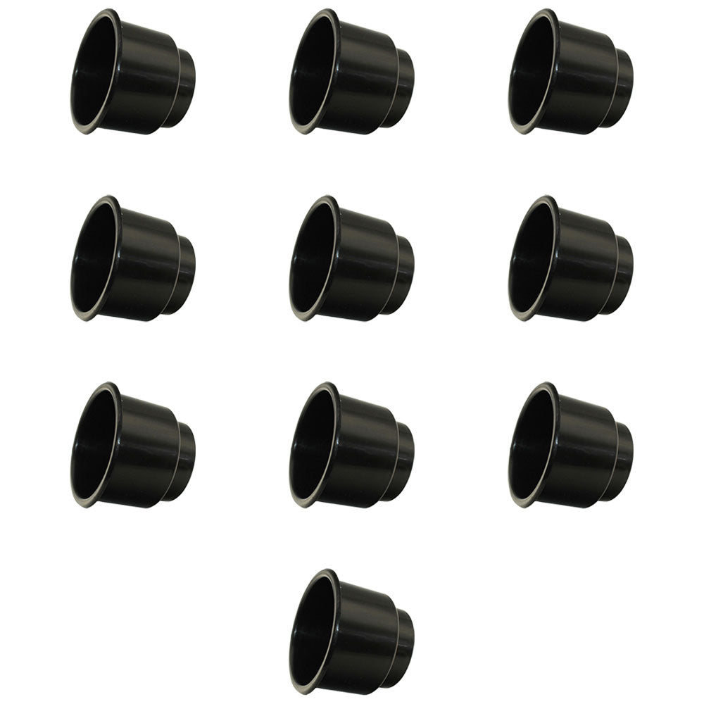 Qty 10: Black Plastic Cup Holder (Jumbo) Fits Universal Products