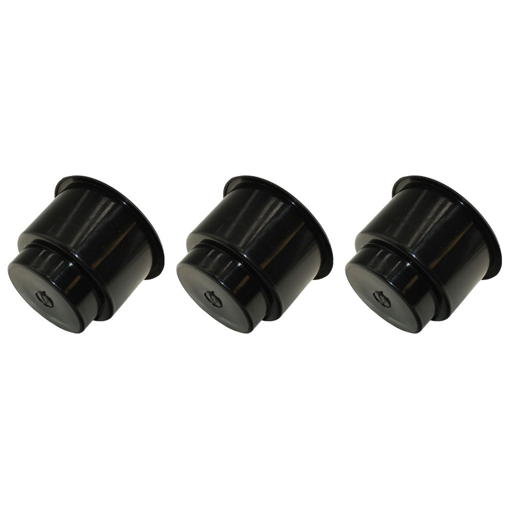 (3 Pack) Large Jumbo Cup Holders Black Plastic Boat RV Car Truck Insert