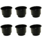 6 Pack Black Two Tiered Plastic Drink Cup Can Holder for Boats RV Pontoon Seadoo