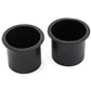 Set of (2) Black Drink Holder Plastic Boat Cup Holder 2 7/8 Inch Cup
