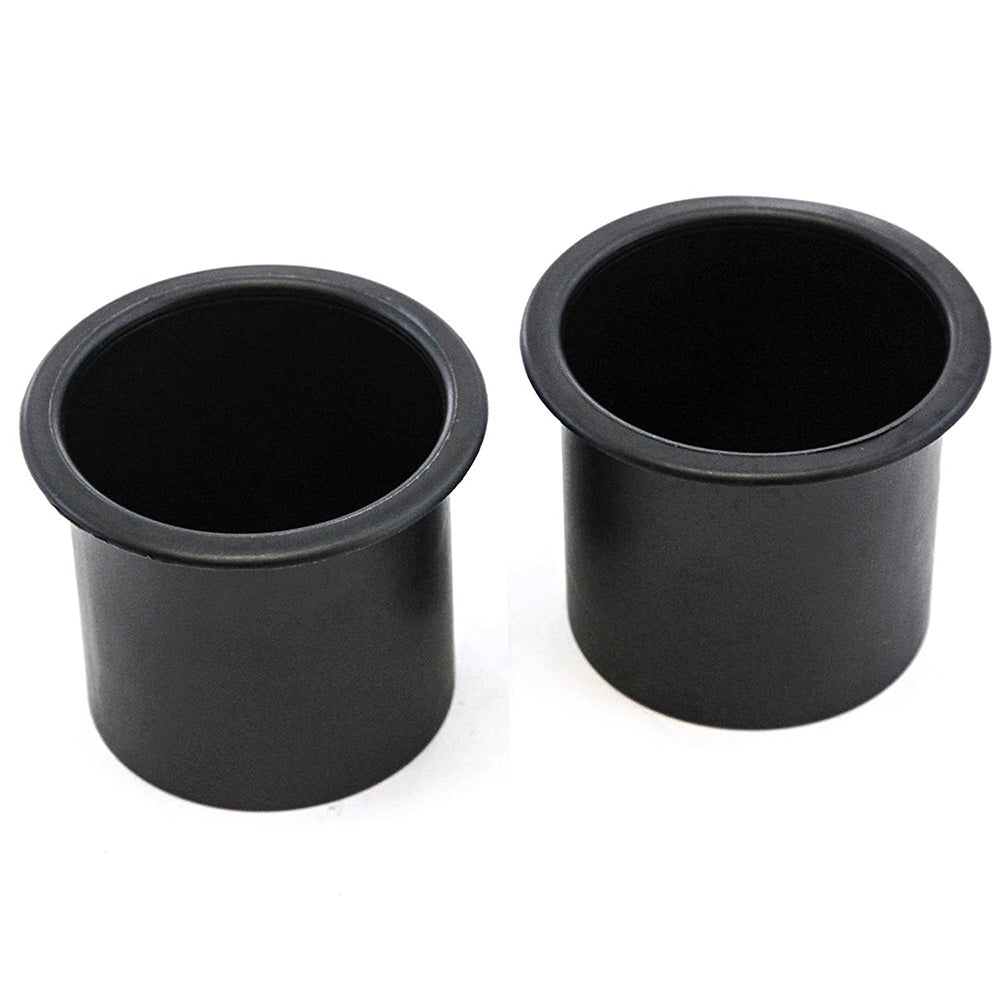 Set of (2) Black Drink Holder Plastic Boat Cup Holder 2 7/8 Inch Cup