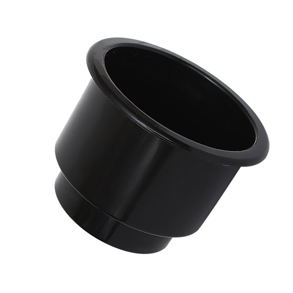 Black Plastic Cup Holder w/ tab for Drain Hole Fits Universal Products