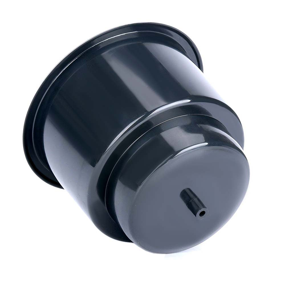 Black Plastic Cup Holder w/ tab for Drain Hole Fits Universal Products