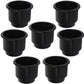 Qty 7: Black Plastic Cup Holder w/ Drain Hole  Fits Universal Products