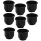Qty 8: Black Plastic Cup Holder w/ Drain Hole  Fits Universal Products