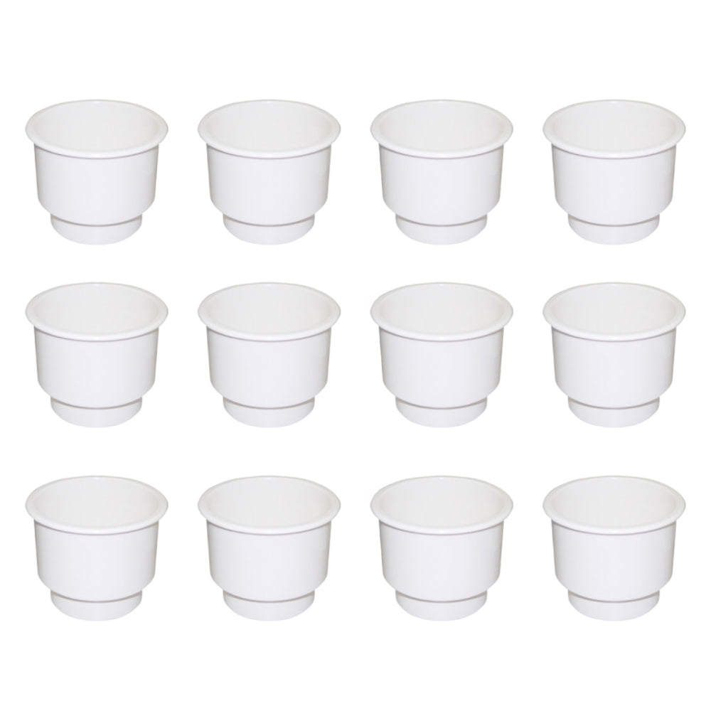 12 Pack White Boat Plastic Cup Drink Can Holder Boat Marine RV Universal Pontoon