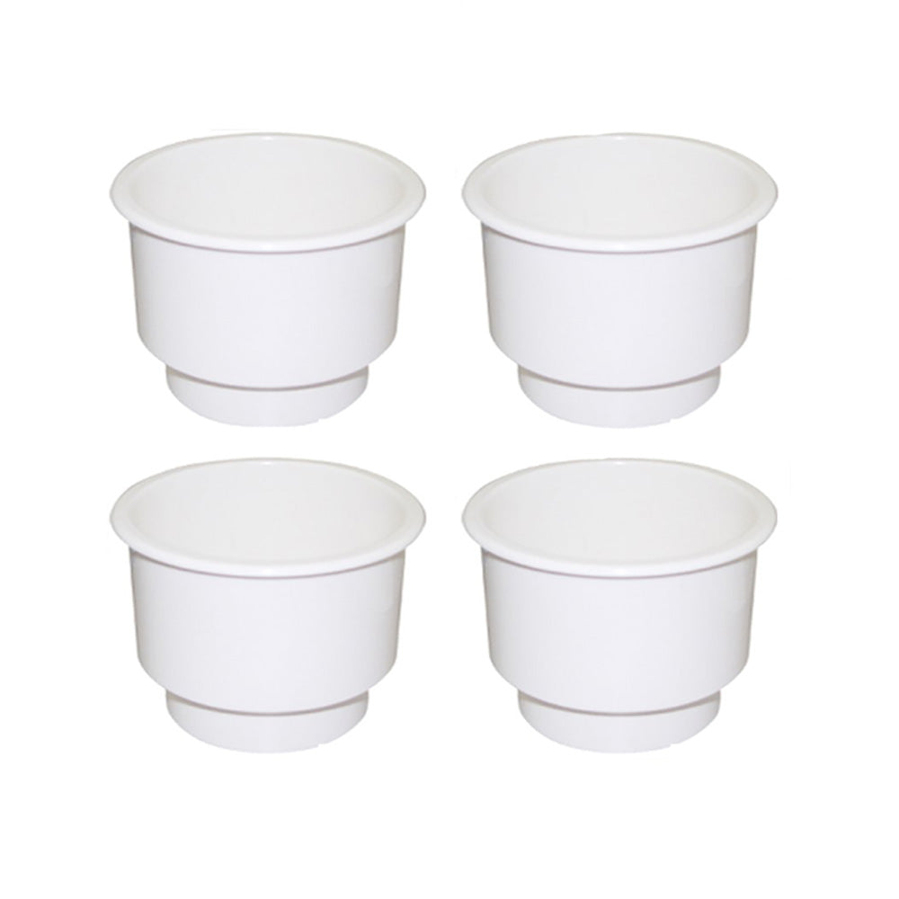 4PCS White Plastic Cup Drink Can Holder Universal for Car Truck Boat Marine RV