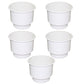 5pcs White Recessed Plastic Cup Drink Can Holder withDrain Universal Boat Marine