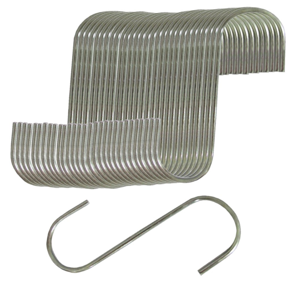 (30) 5" Steel S-Hooks For Various Household and Yard & Garden Applications