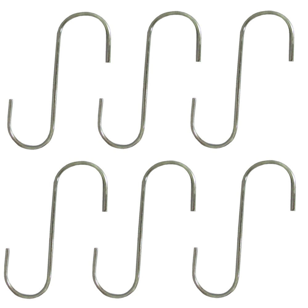 Six (6) New All-Purpose 5" Utility S-Hook For Various Indoor & Outdoor Uses