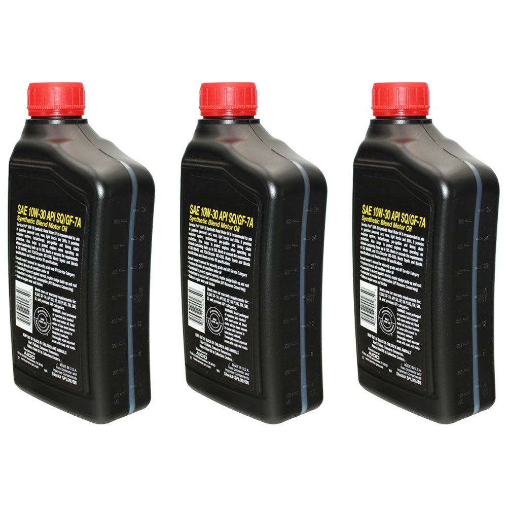 Qty 3: Engine Oil Quart 
 Fits Kawasaki Replaces 99969-6081