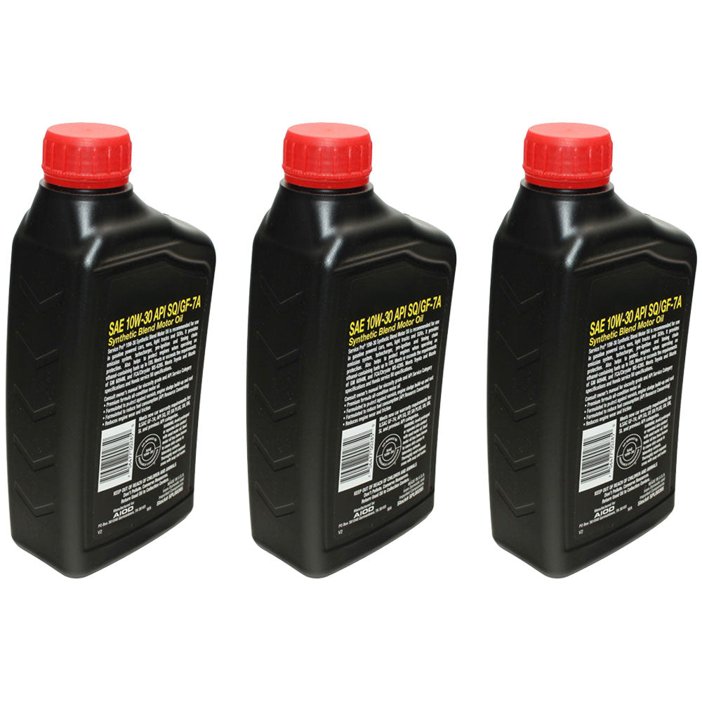Qty 3: Engine Oil Quart 
 Fits Kawasaki Replaces 99969-6081