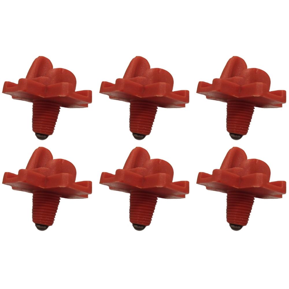 (6) Poultry Water Nipple Automatic Horizontal Side Mount Drinker for Chicken Duck Quail