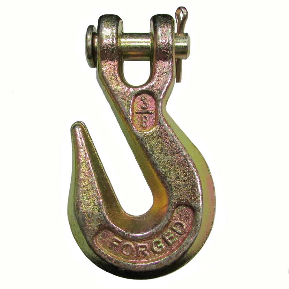 One 3/8" Clevis Grab Hook G70 w/ Clevis & Cotter Pins for Towing and Hauling
