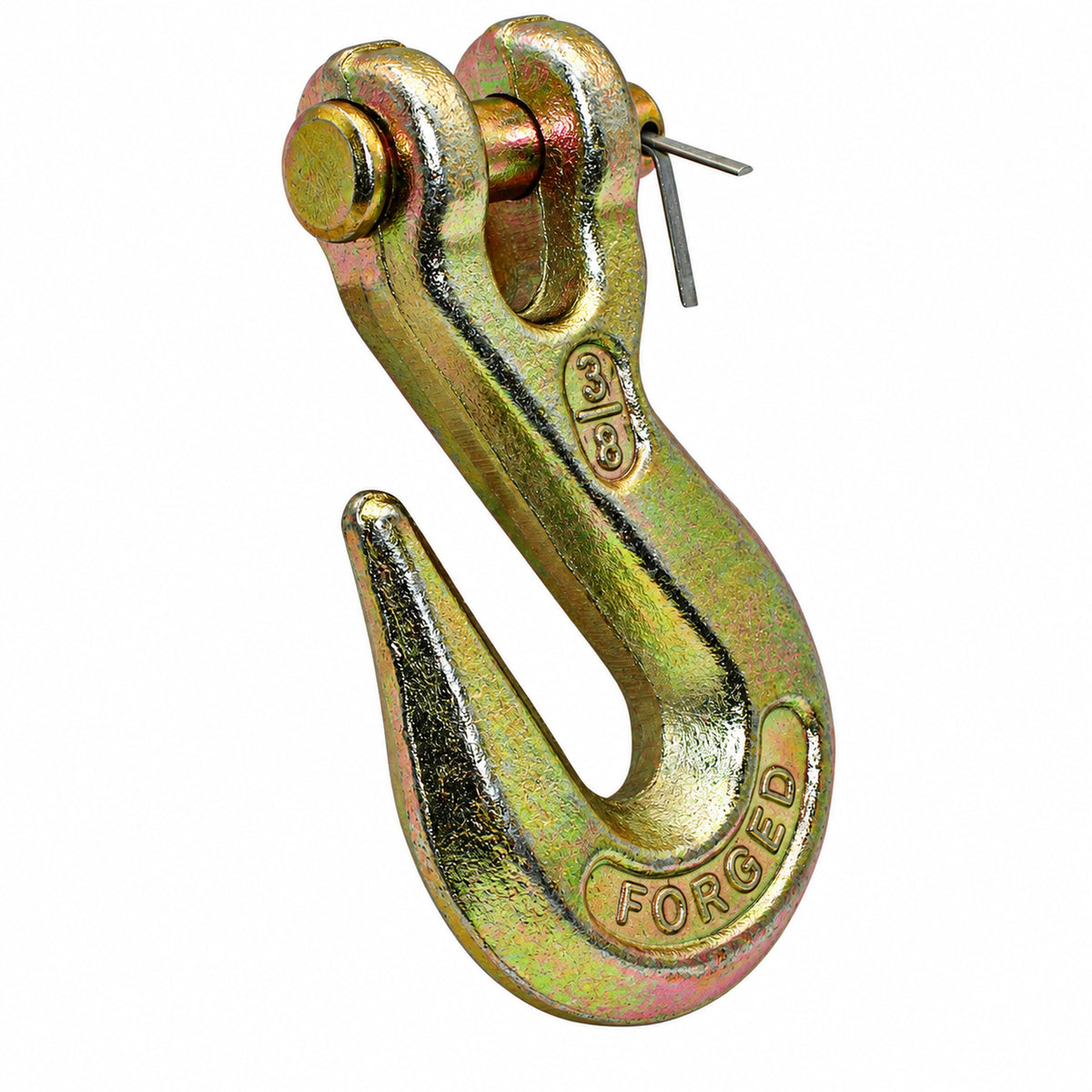 One 3/8" Clevis Grab Hook G70 w/ Clevis & Cotter Pins for Towing and Hauling
