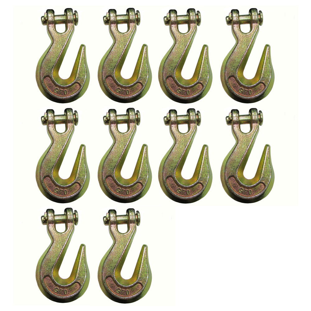 10 3/8" Clevis Grab Hooks for Wrecker Tow Chain Flatbed Trailer Tie Down