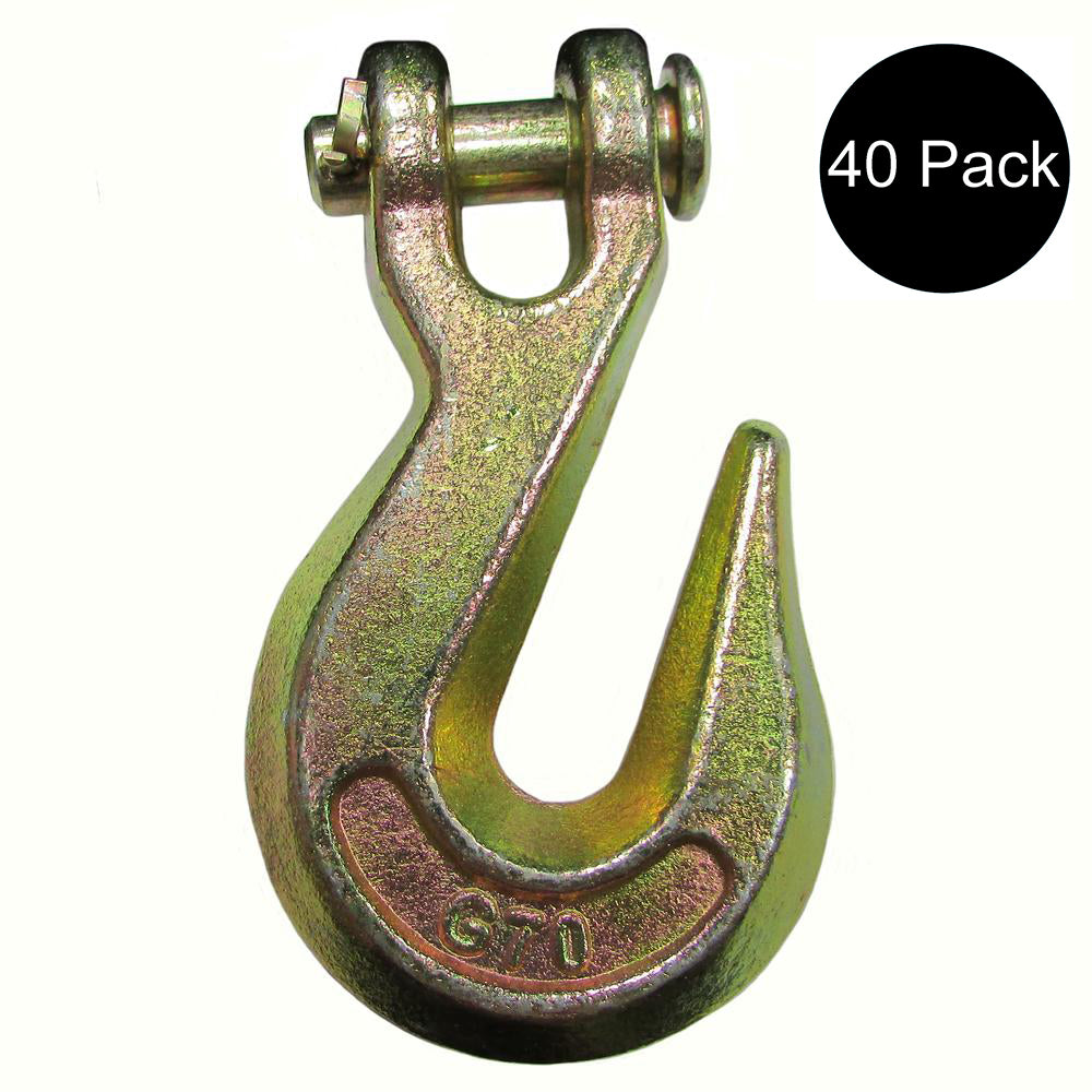 Set Of 40 Clevis Grab Hooks - 30,000 Lb Breaking Strength