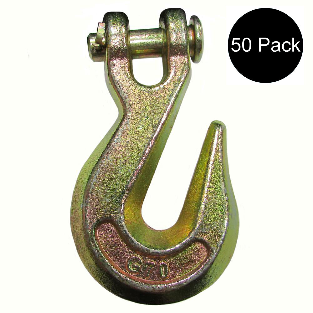 50 G70 3/8" Clevis Grab Hooks for Wrecker Tow Chain Flatbed Truck Tie Down