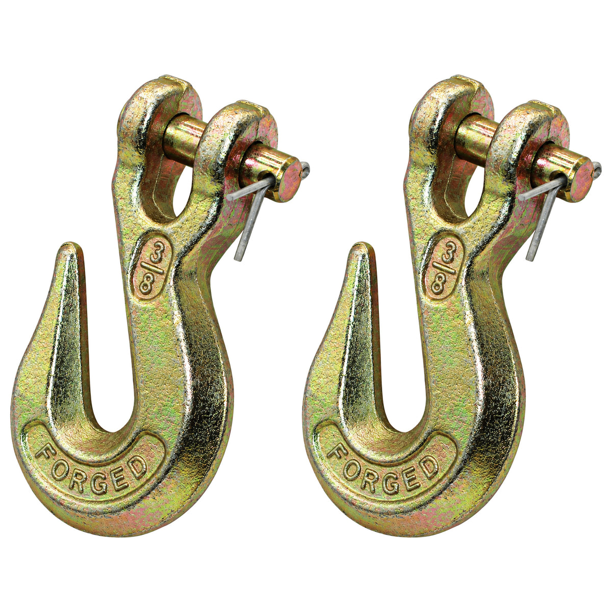 (2) 3/8" Grade 70 Clevis Grab Hooks