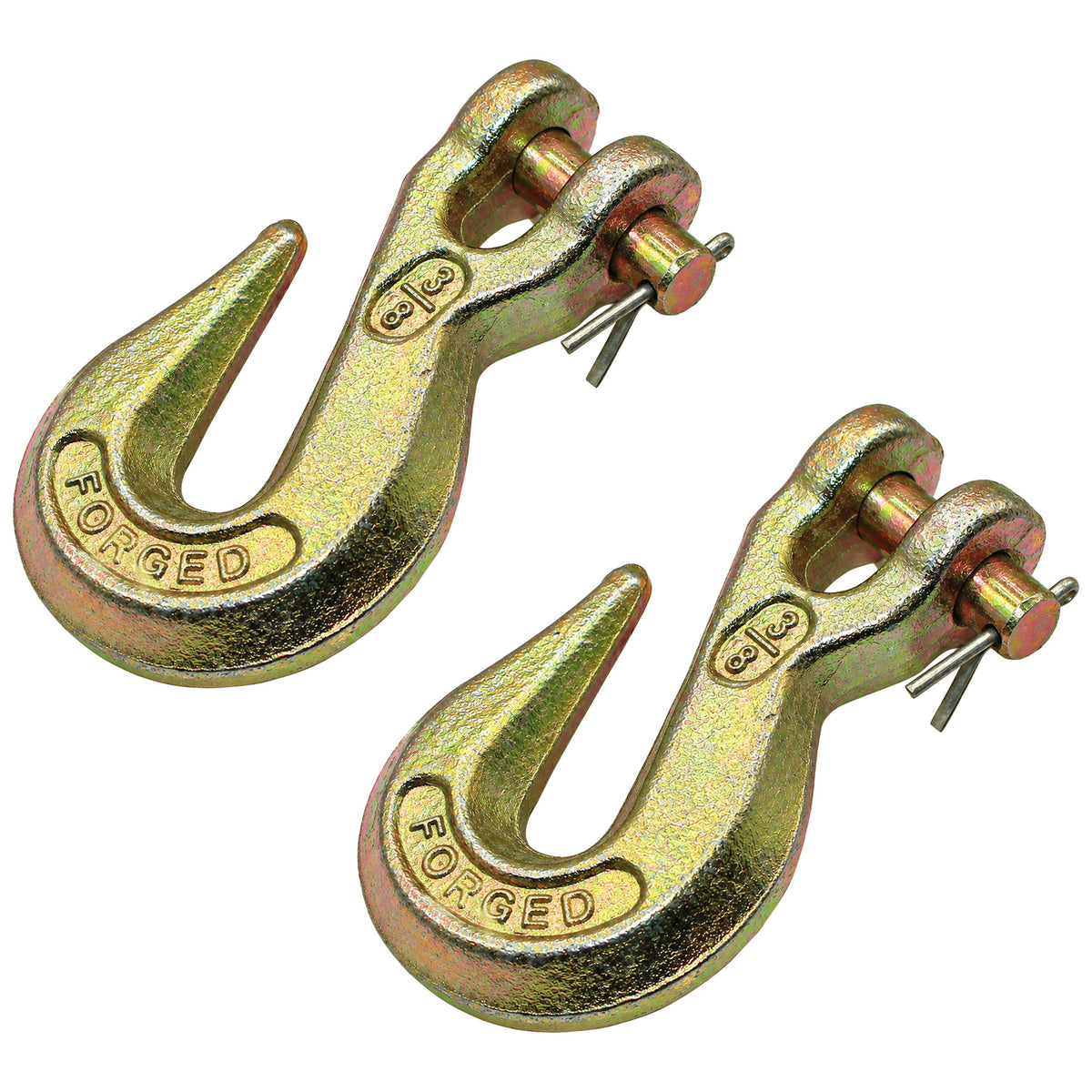 (2) 3/8" Grade 70 Clevis Grab Hooks
