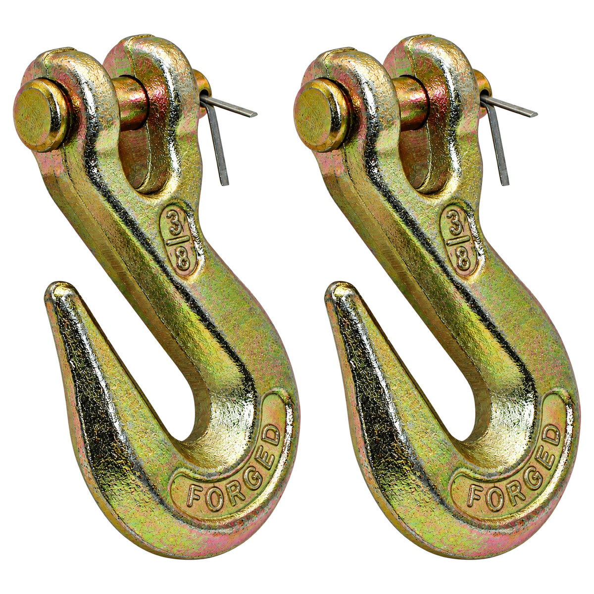 (2) 3/8" Grade 70 Clevis Grab Hooks