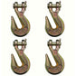 (4) G70 3/8" Clevis Grab Hooks Tow Chain Hook Flatbed Truck Trailer Tie Down