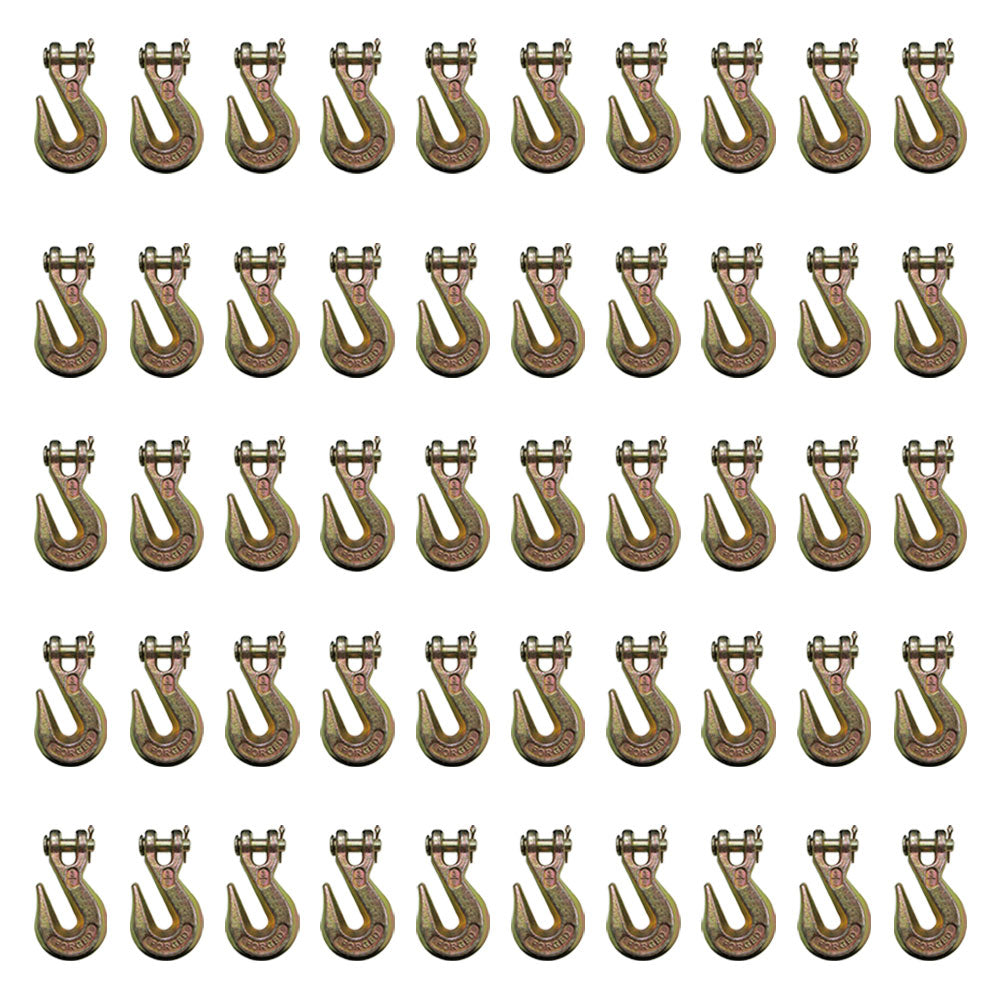 50 G70 3/8" Clevis Grab Hooks for Wrecker Tow Chain Flatbed Truck Tie Down