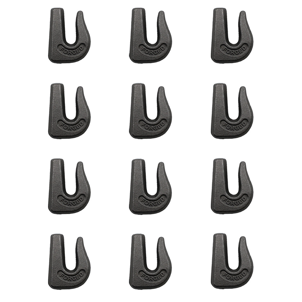 12 Weld On Grab Chain Hooks 3/8" G70 Wll 6,600 Bucket Trailer Rigging 0900104