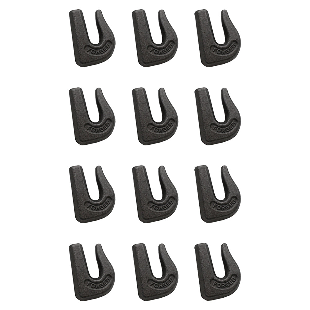 12 Weld On Grab Chain Hooks 3/8" G70 Wll 6,600 Bucket Trailer Rigging 0900104