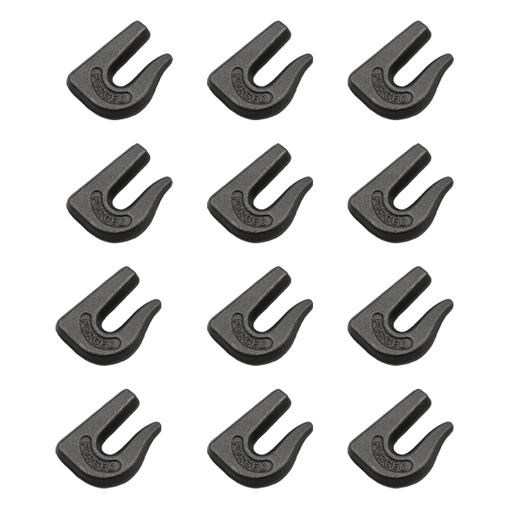 12 Weld On Grab Chain Hooks 3/8" G70 Wll 6,600 Bucket Trailer Rigging 0900104